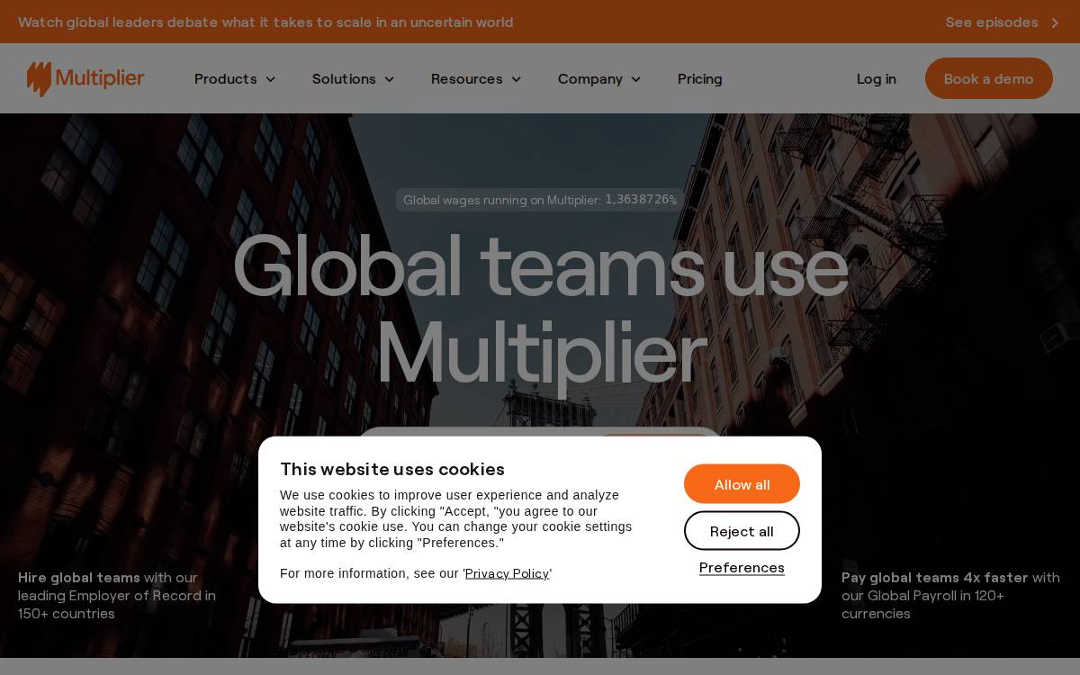 Multiplier website preview