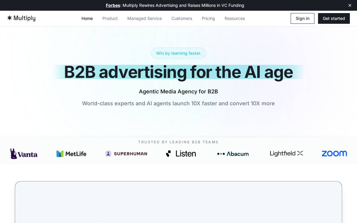 Multiply website preview