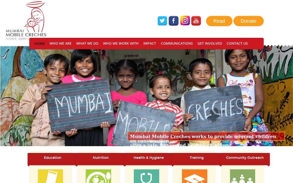 Mumbaimobilecreches website preview