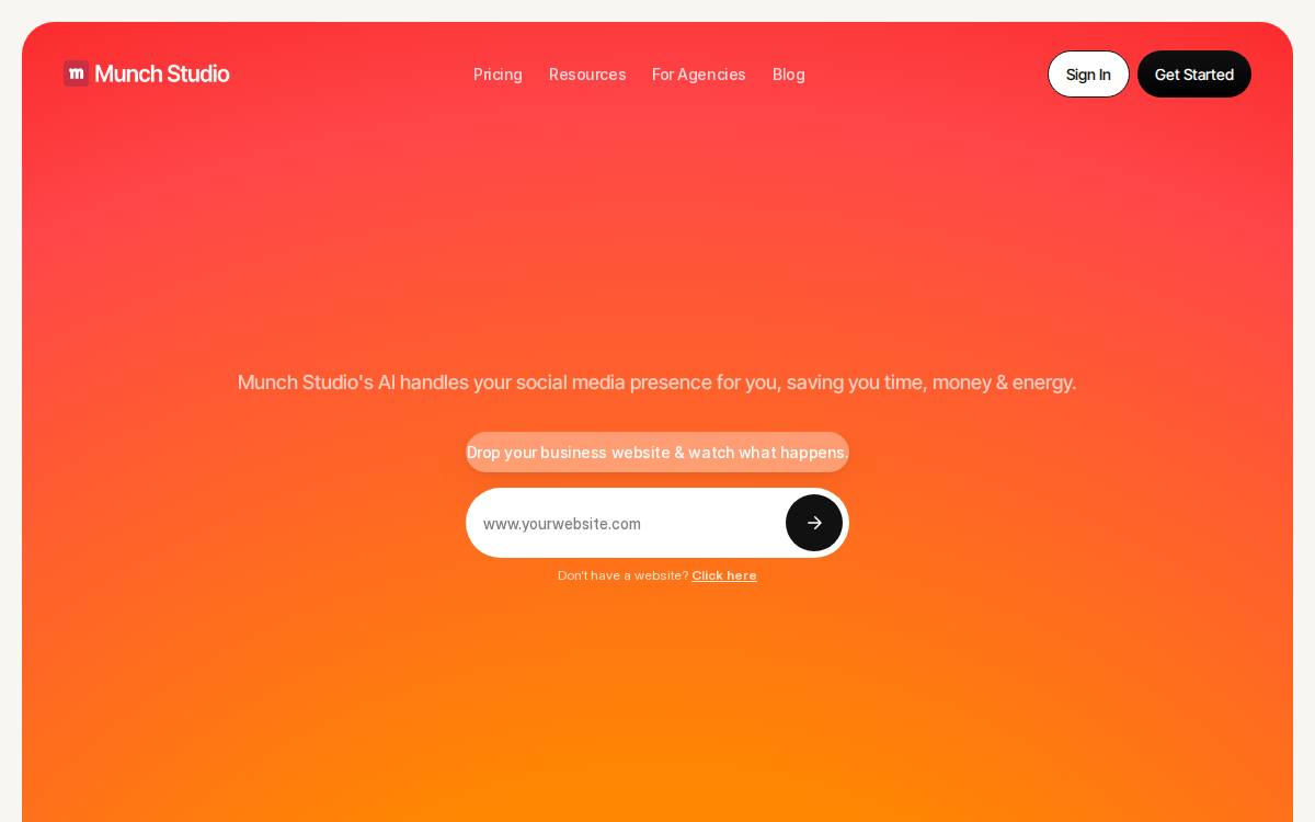 Munch website preview