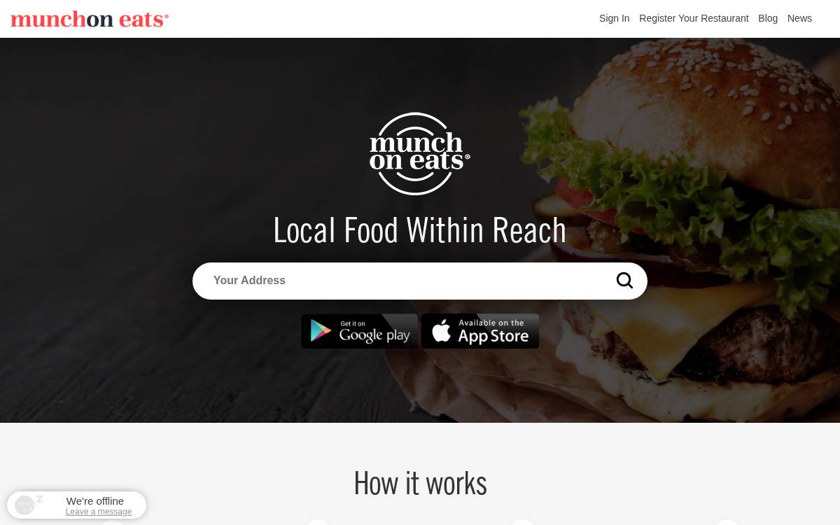 Munchoneats website preview