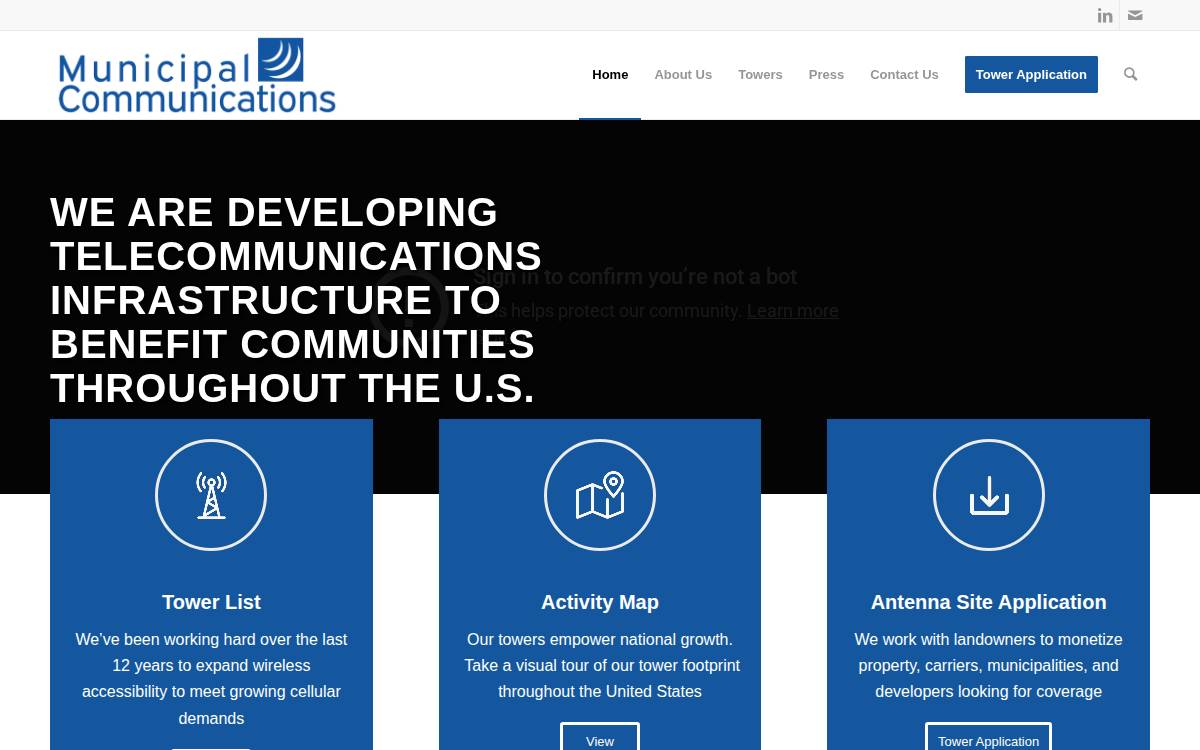 Municipal Communications III website preview