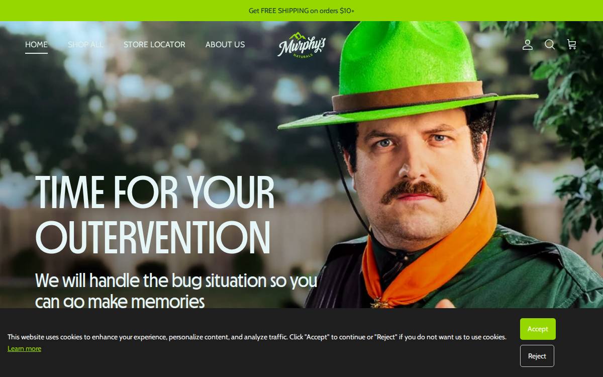 Murphy's Naturals website preview