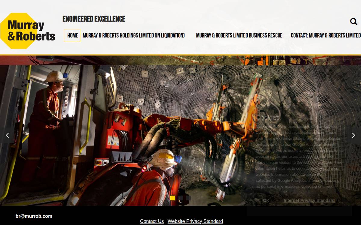 Murray & Roberts Holdings Limited website preview