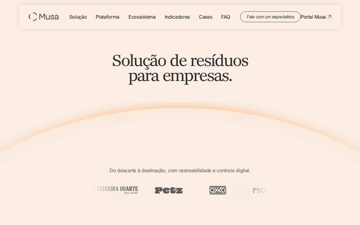 Musa website preview