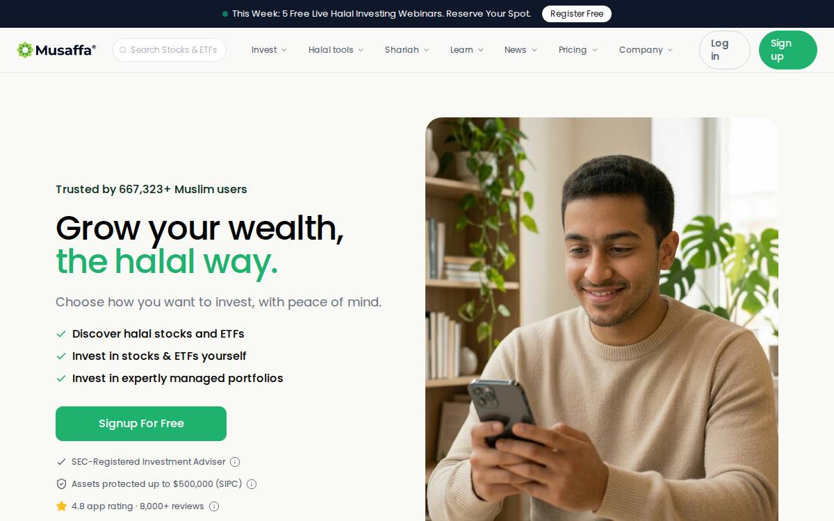 Musaffa website preview