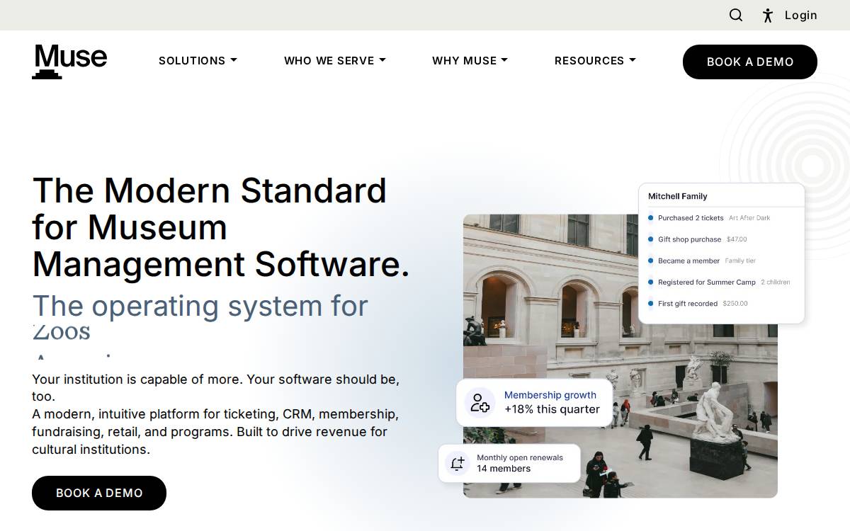 Muse website preview