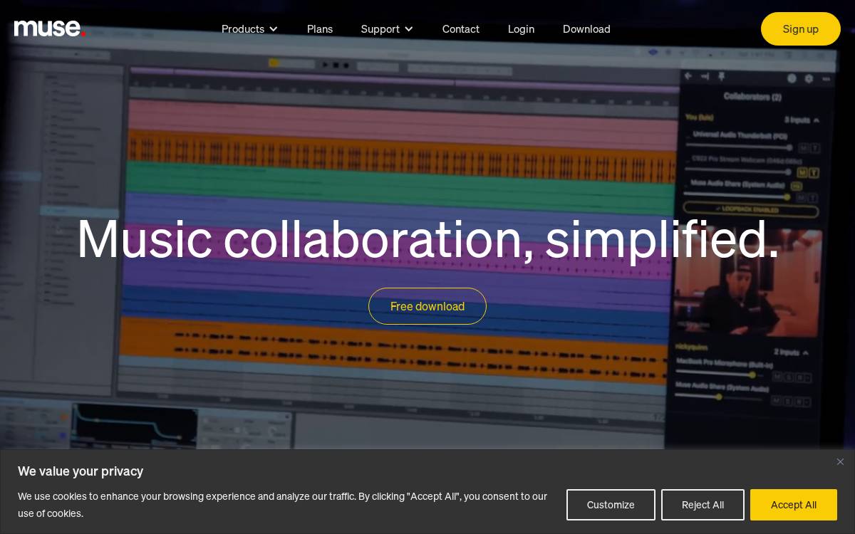 Muse App Inc website preview