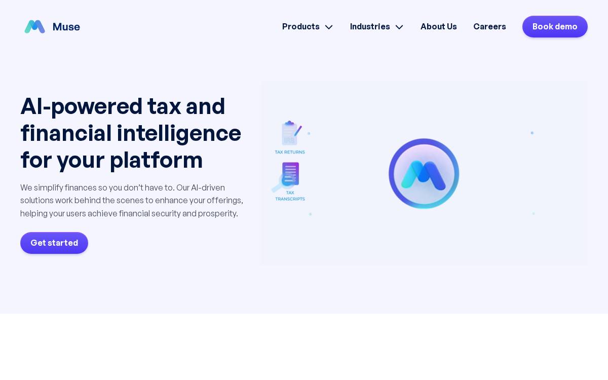 Muse Tax website preview