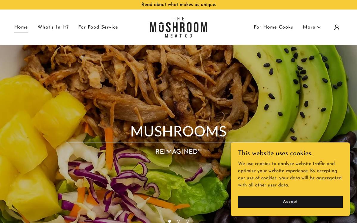 Mushroommeatco website preview