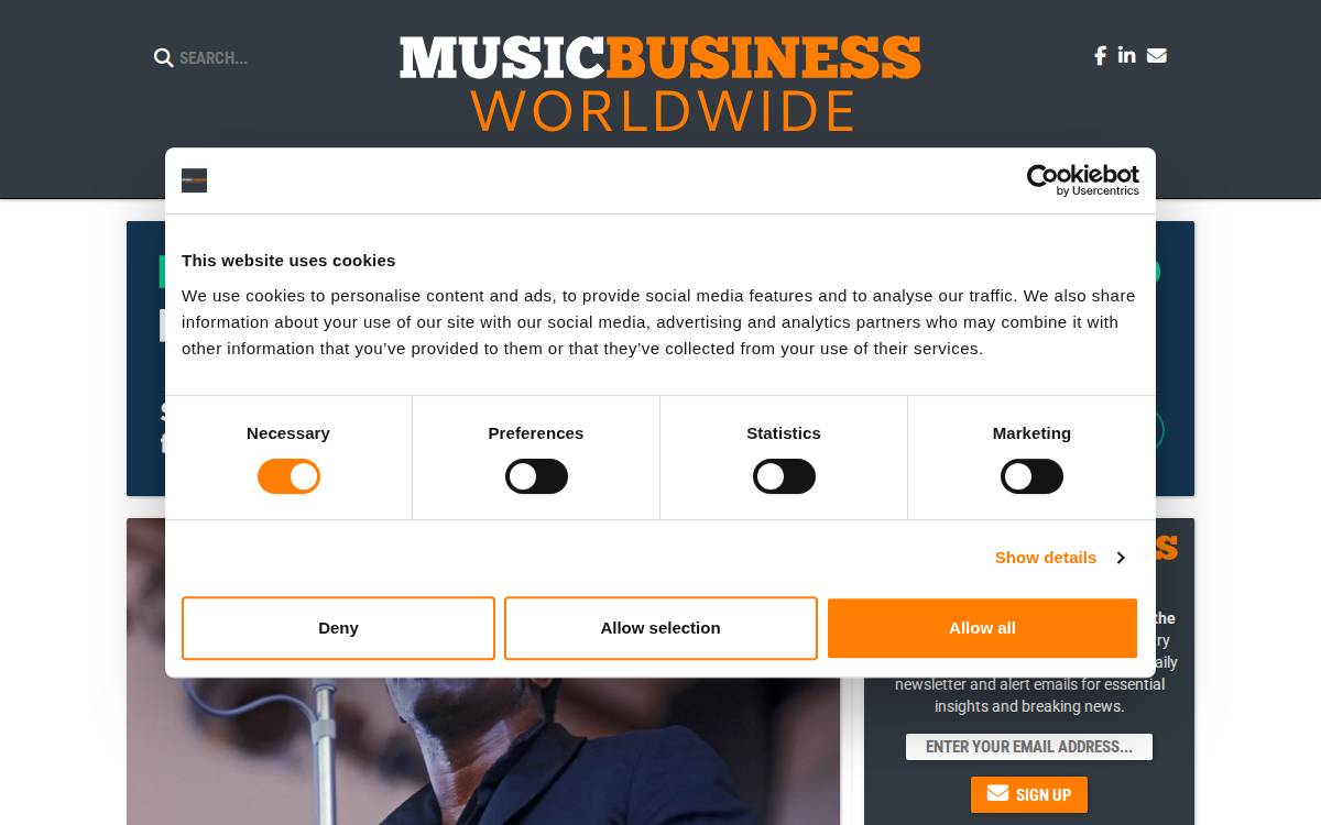 Music Business Worldwide website preview