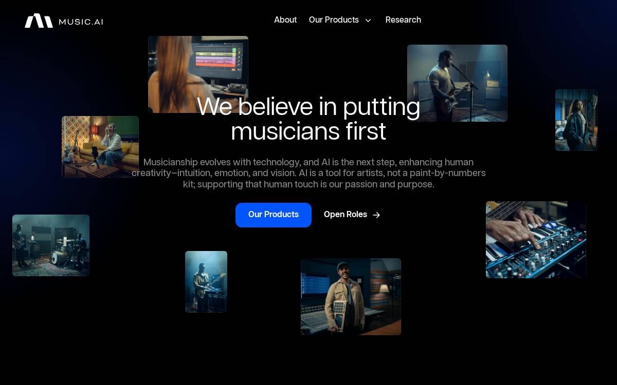 Music website preview
