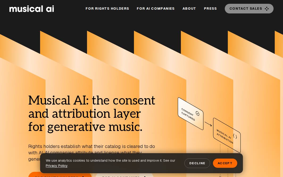 Musical Ai website preview