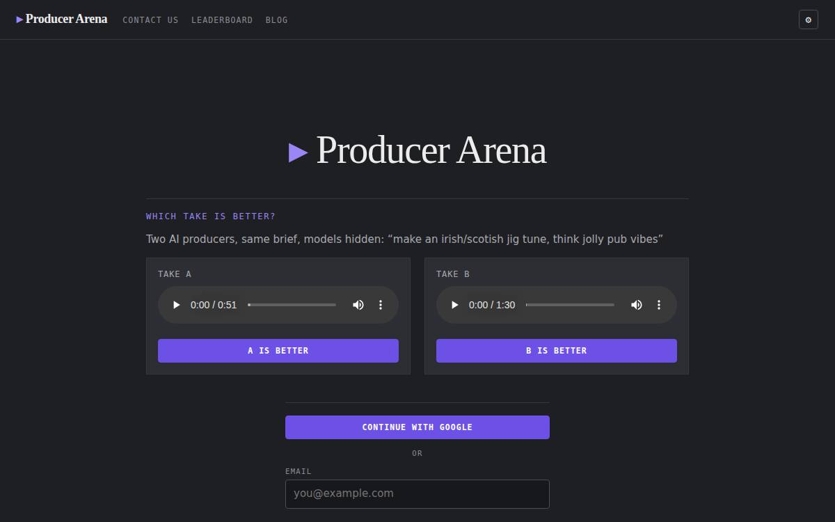 MusicArena website preview