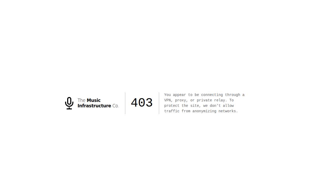 Musicinfra website preview