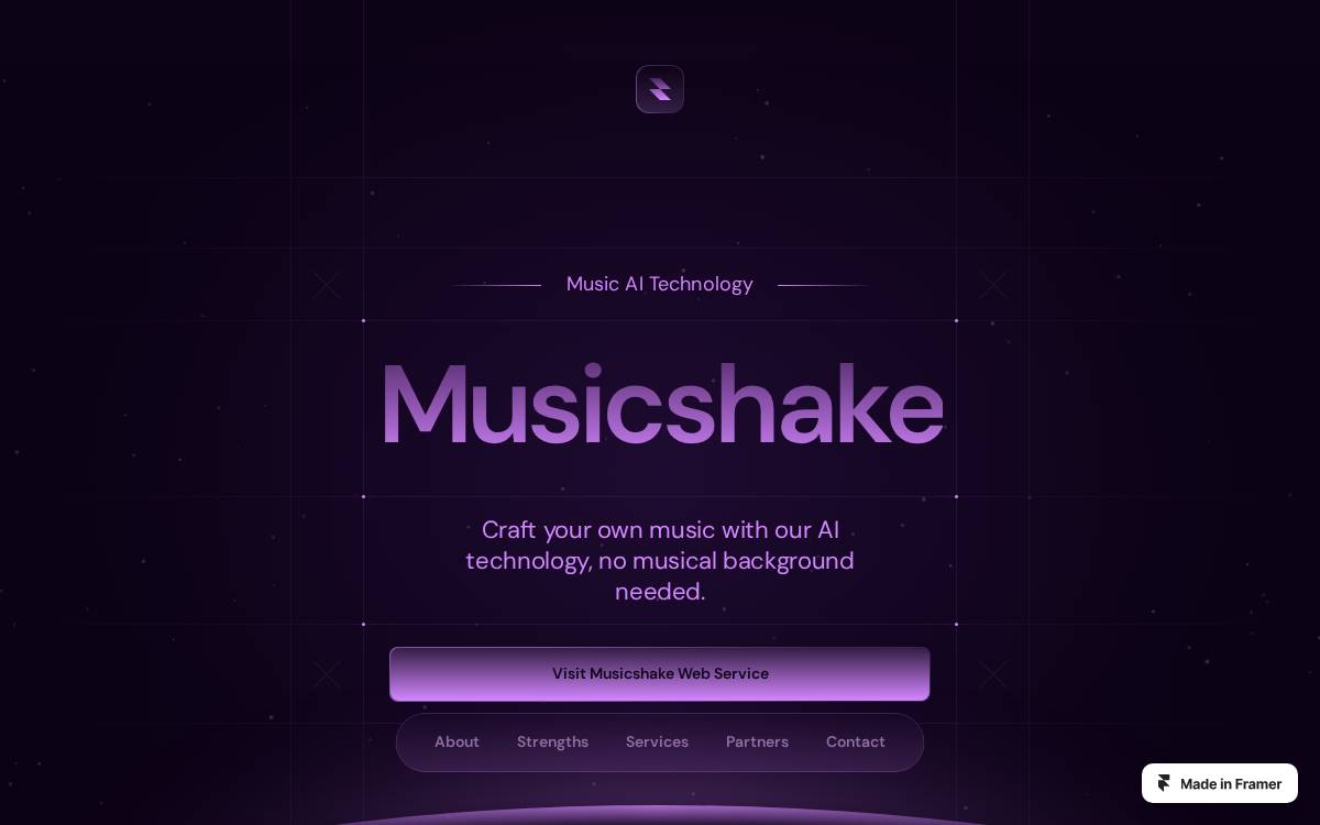 Musicshake website preview