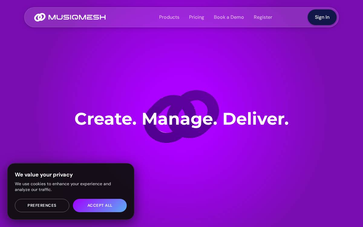 musiqmesh website preview