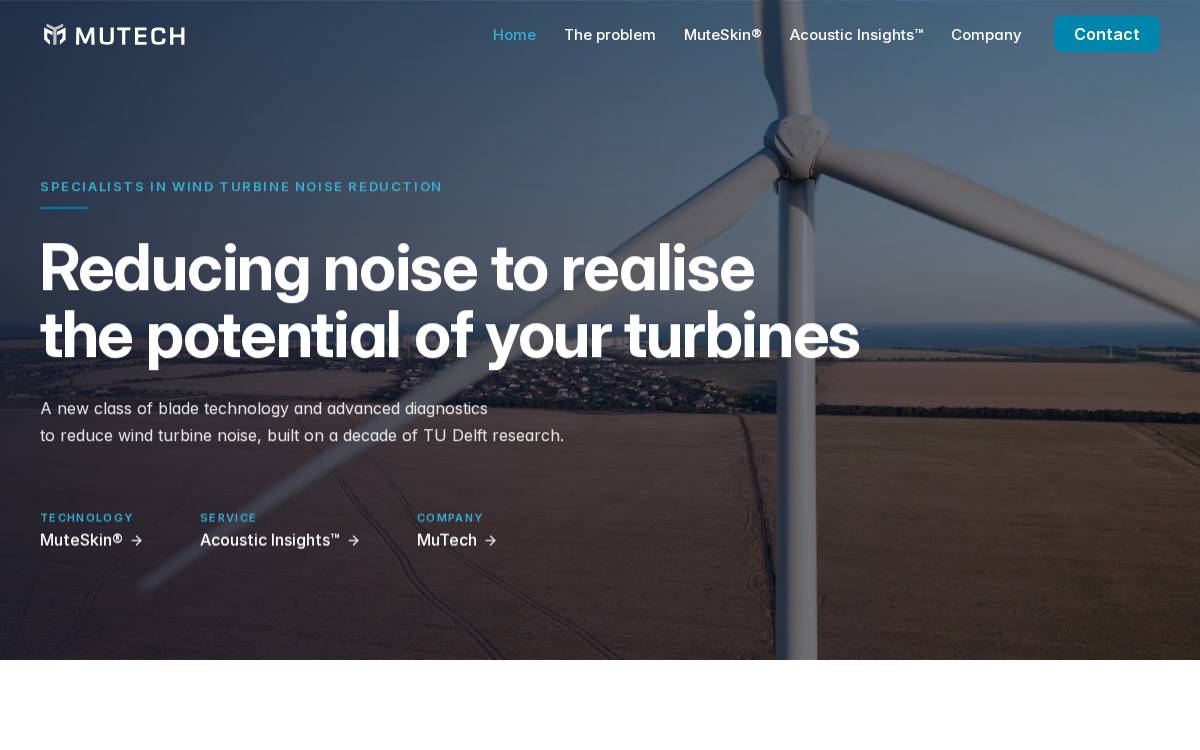 MuteSkin website preview