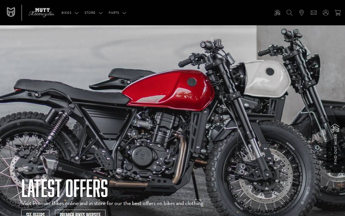 Mutt Motorcycles Limited website preview