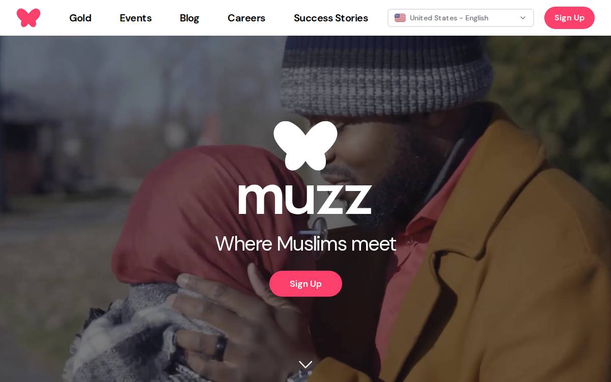 Muzz website preview