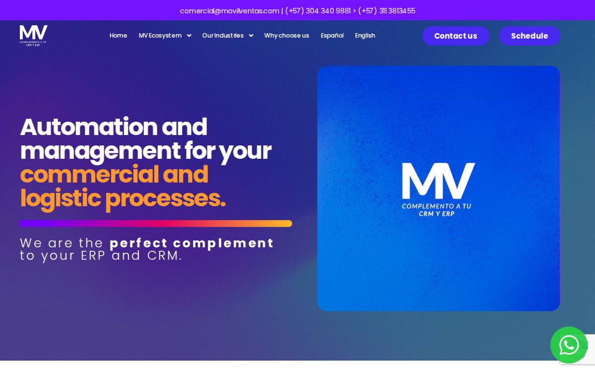 MV Sales&Logistics website preview