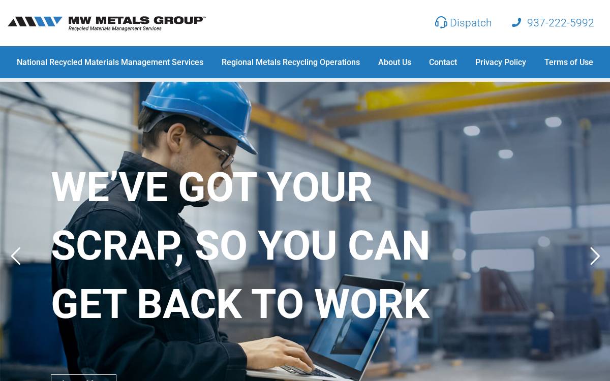 Mwmetals website preview