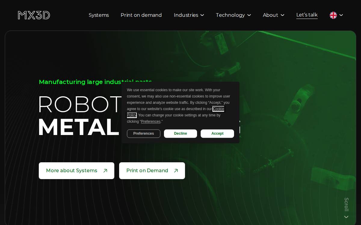 MX3D website preview