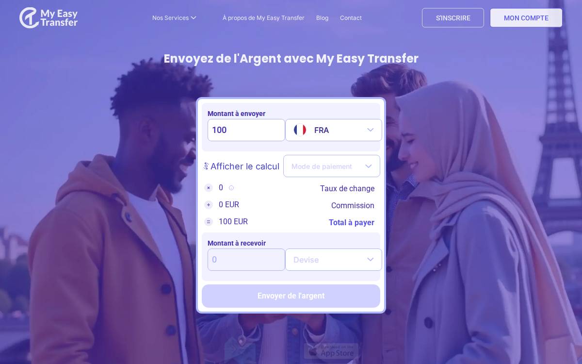 My Easy Transfer website preview