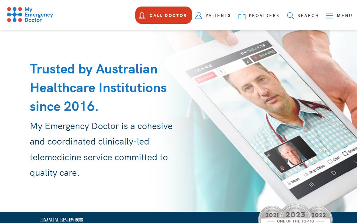 My Emergency Doctor website preview
