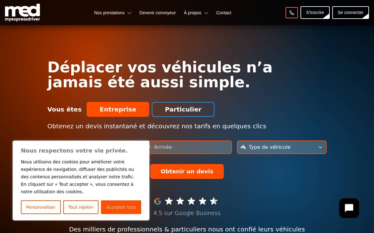 My Express Driver website preview