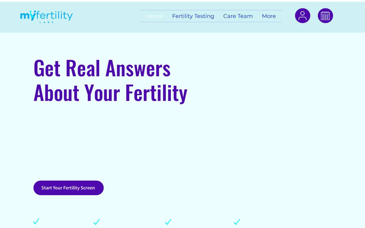 My Fertility Labs website preview