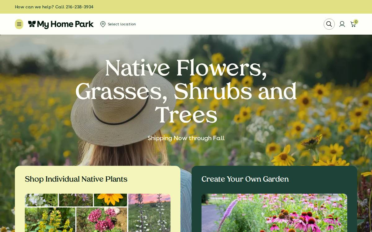 My Home Park website preview