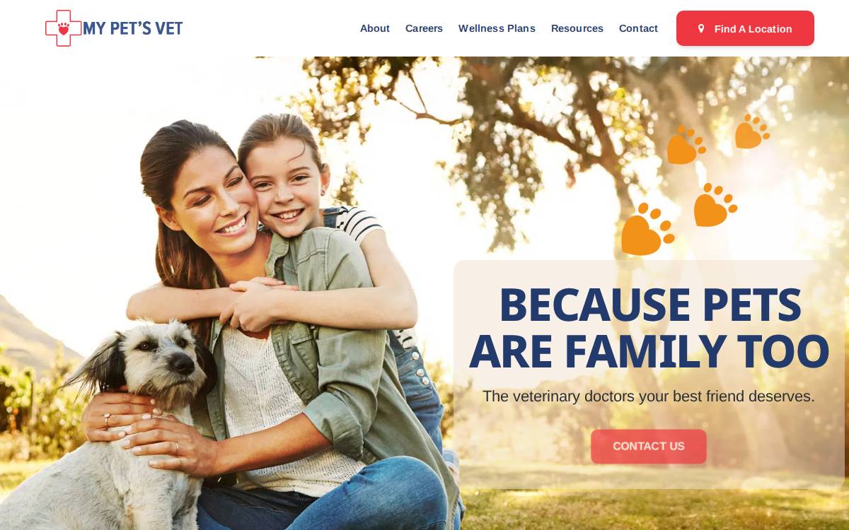 My Pet’s Vet website preview