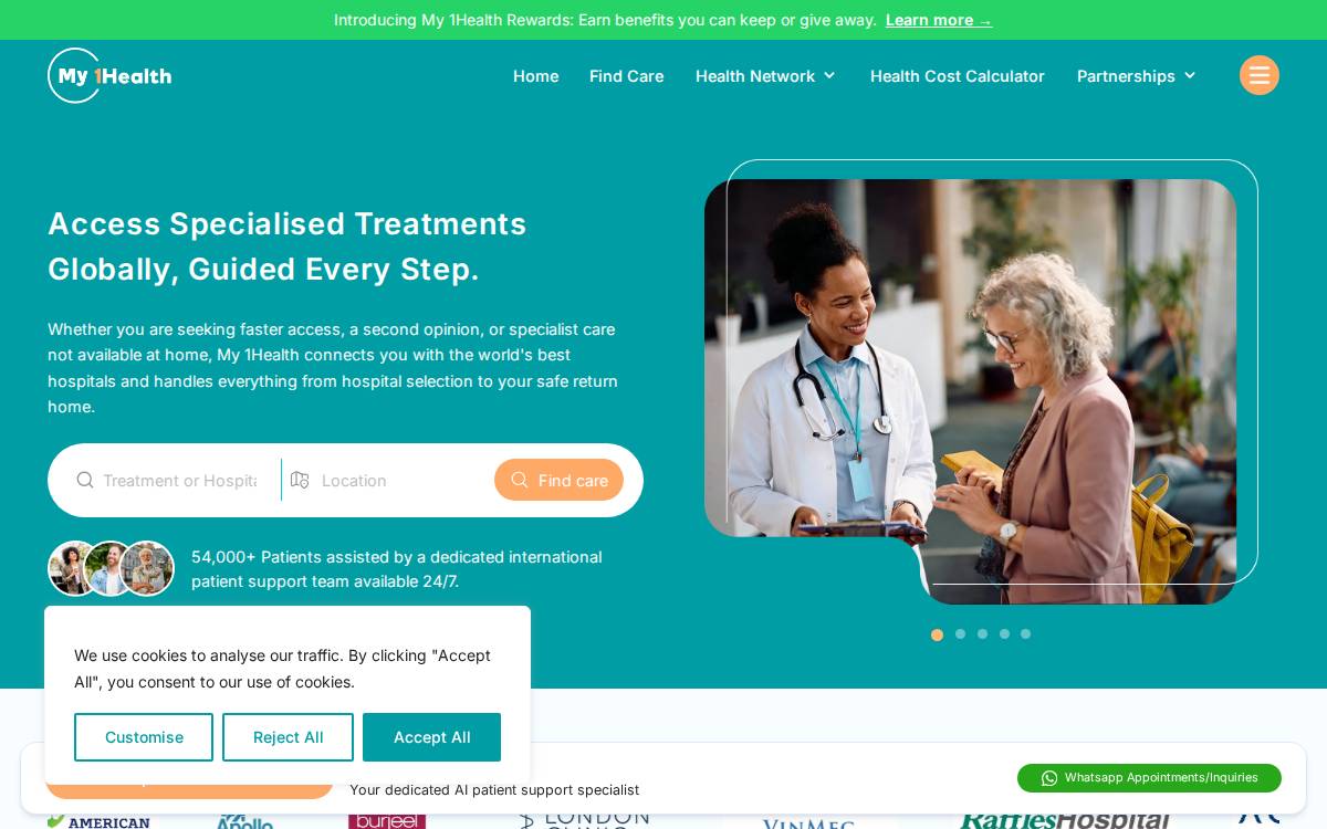 My 1Health website preview