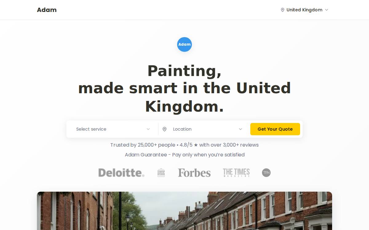 Myadam website preview