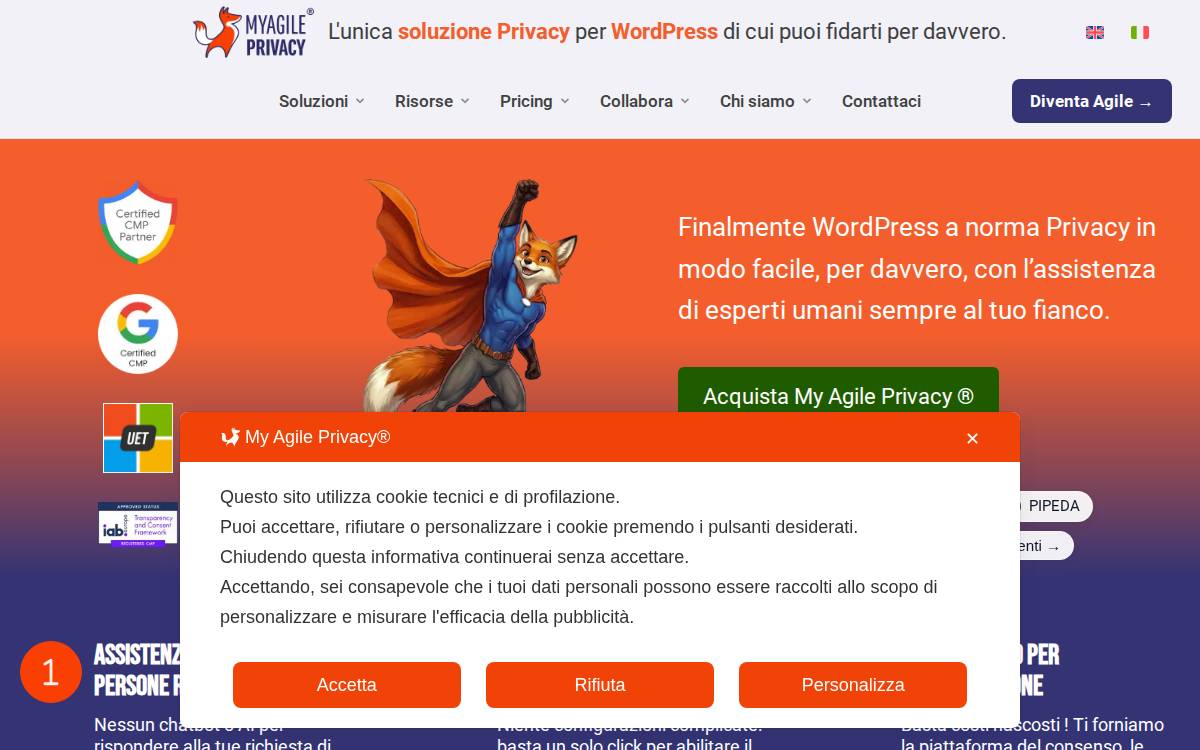 Myagileprivacy website preview