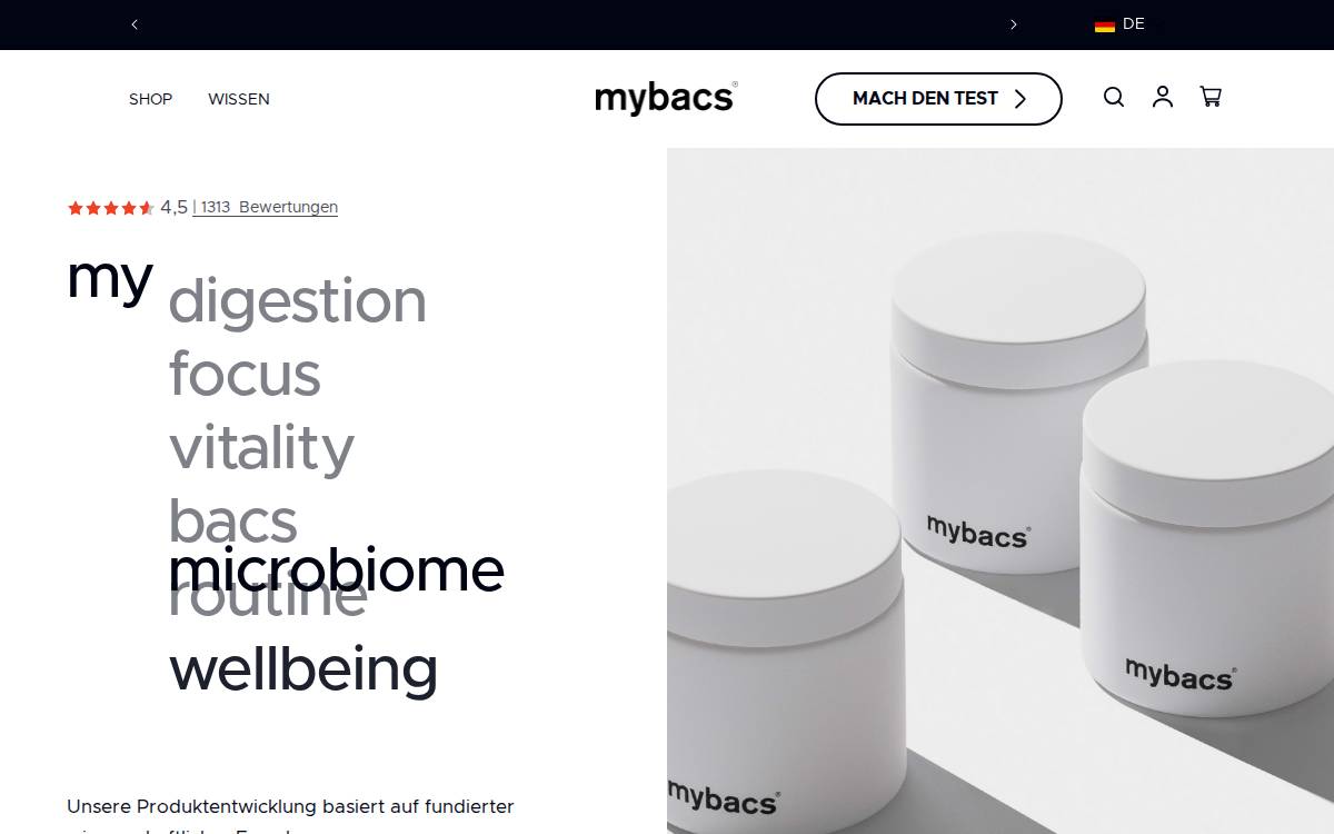 Mybacs website preview
