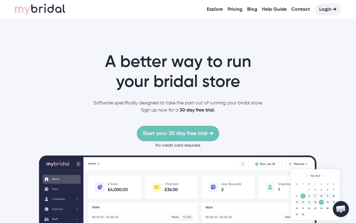 mybridal website preview