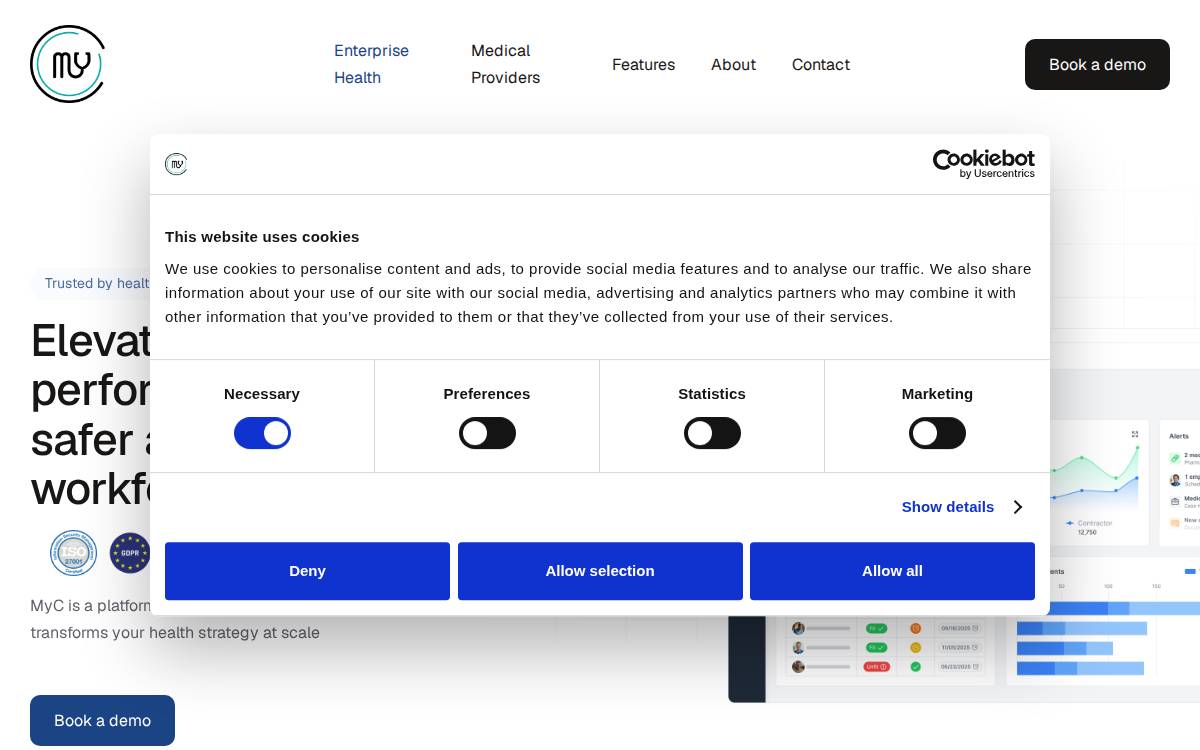 Myc website preview
