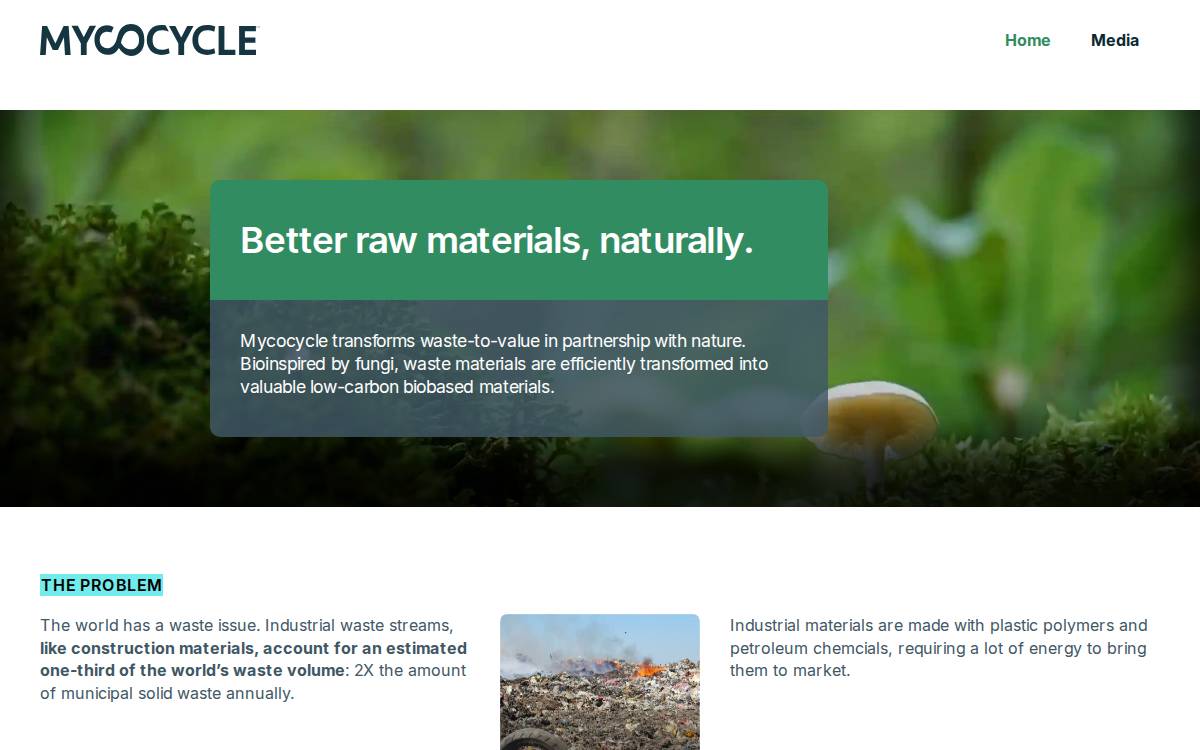 Mycocycle website preview