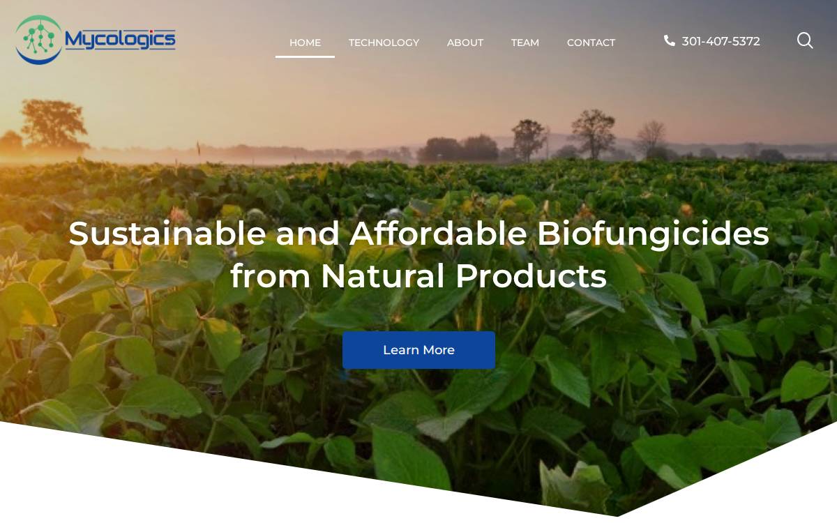Mycologics website preview
