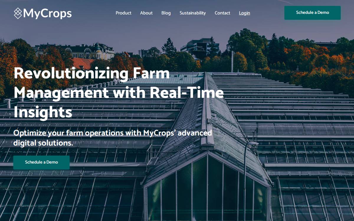 MyCrops website preview