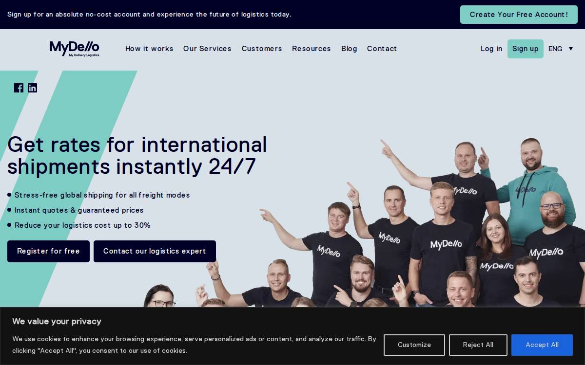 Mydello website preview