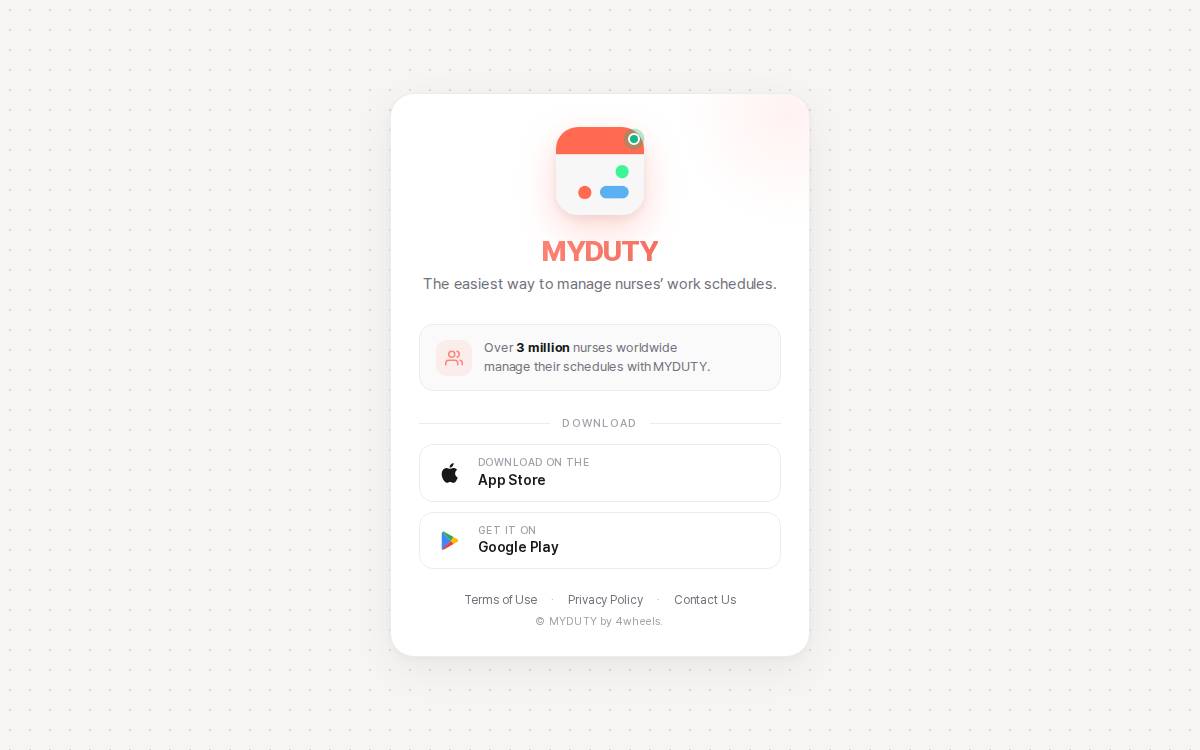 MYDUTY website preview
