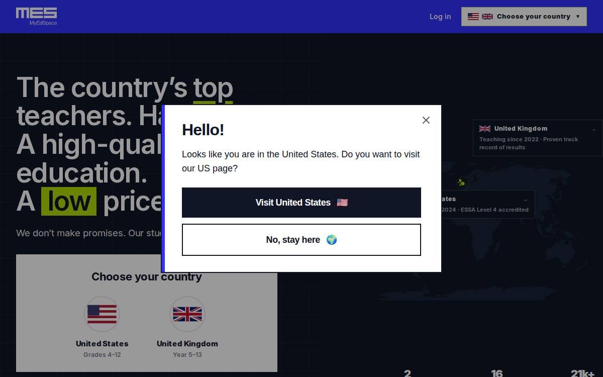 Myedspace website preview
