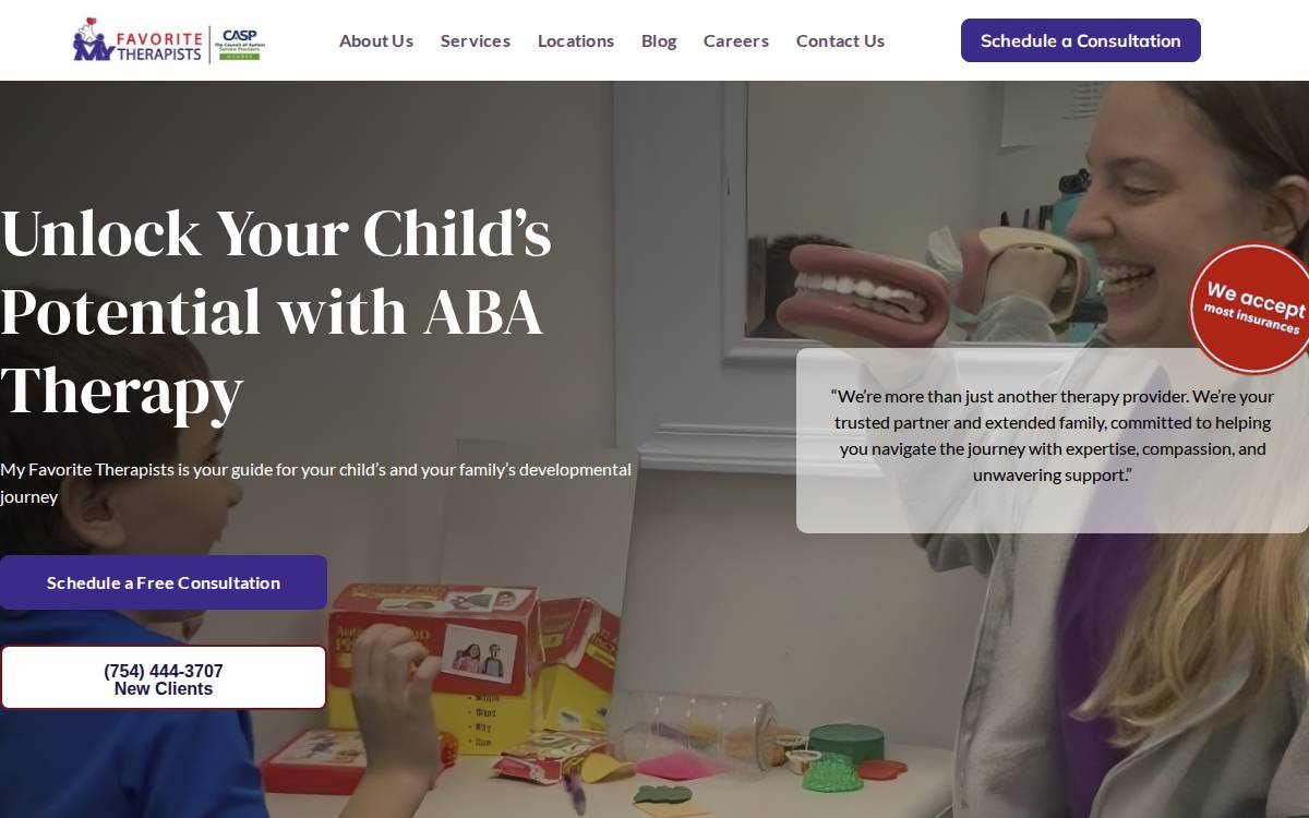 Myfavoritetherapists website preview