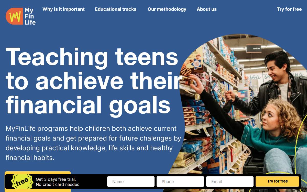 Myfinlife website preview