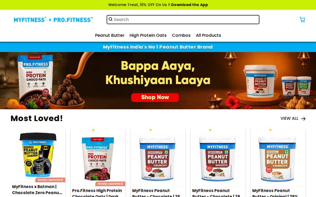 MyFitness website preview
