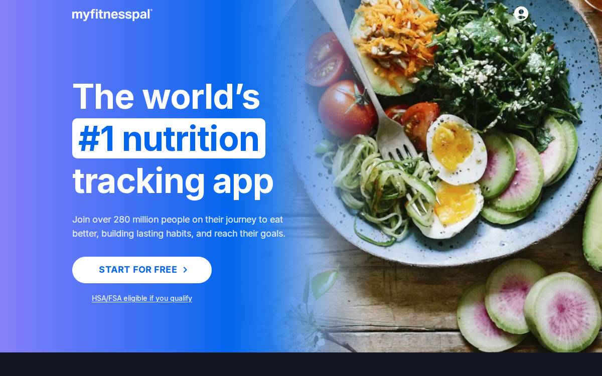 MyFitnessPal website preview