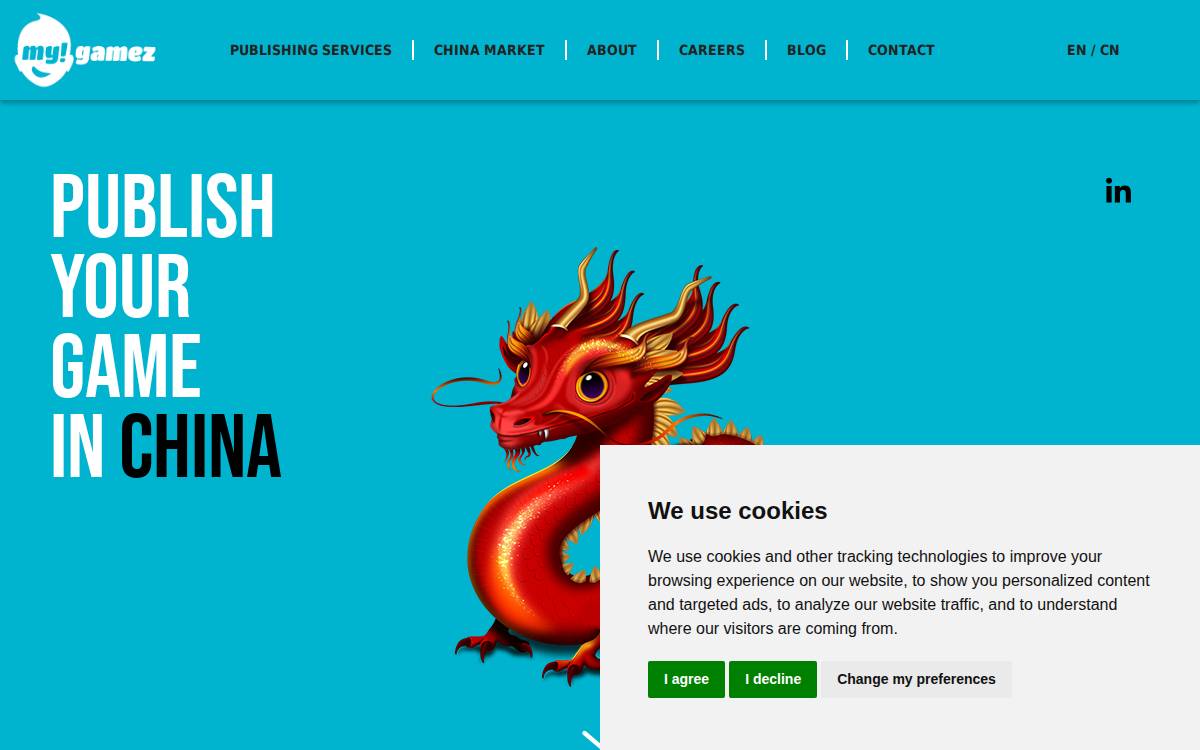 Mygamez website preview